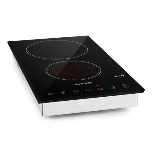 Klarstein Varicook Domino Double Plaque De Cuisson En Vitrocéramique - Température Réglable Sur 9 Niveaux - 3000W Max