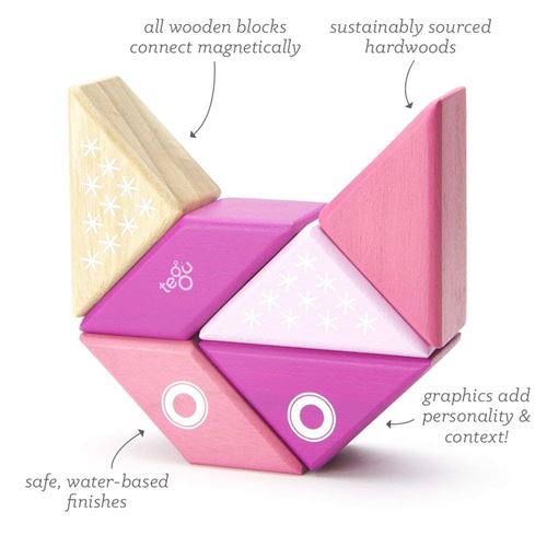 Jeu de construction Tegu Chat 6 pièces