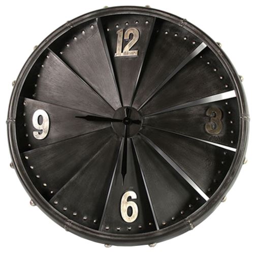 Pendule en métal Vintage 80 x 80 cm - à suspendre