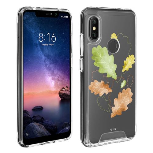 Coque pour Xiaomi Redmi Note 6 Pro Imprimé Feuilles d'Automne Made In France Antichoc