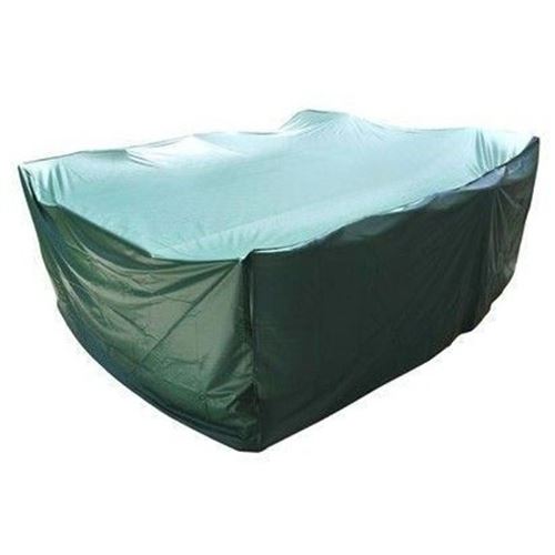 Housse salon de jardin PVC rectangulaire 250x200x90 cm avec oeillets - couleur verte - haute résistance