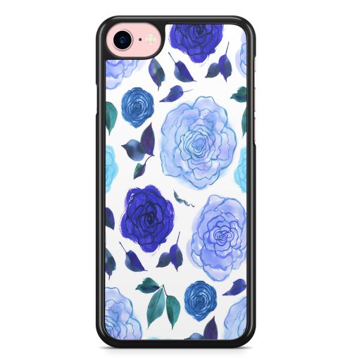 Coque Fifrelin pour iPhone 7 PLUS et iPhone 8 PLUS Roses Fleurs Bleues