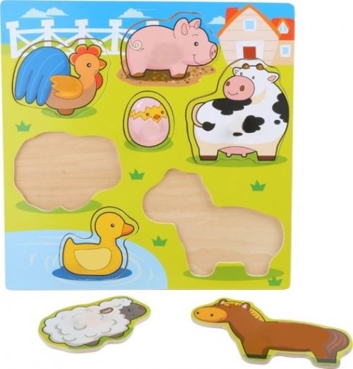 Small Foot PUZZLE EN BOIS animaux mignons 7 PIECES 30X30 CM