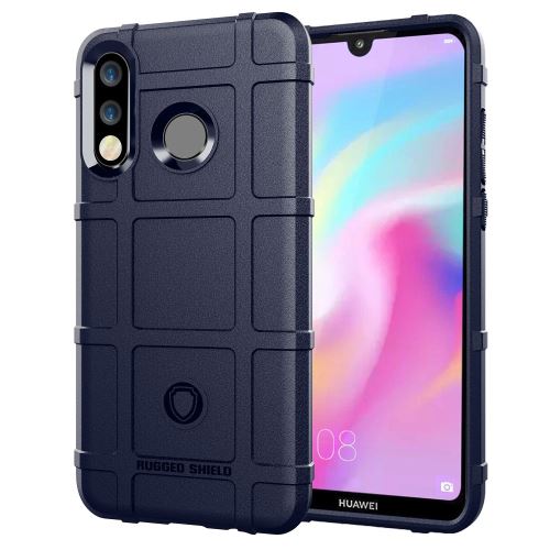 Coque en TPU grille carrée anti-chocs bleu pour votre Huawei P30 Lite