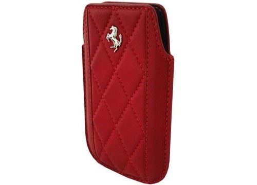 FEMAIPRE Etui cuir rouge Ferrari Challenge pour iPhone