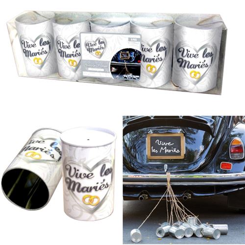 Kit boîtes à voiture Vive les mariés