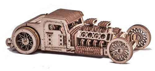 Wood Trick Construction d'un modèle 3D Hot Rod 27 x 10 cm en bois 280 pièces