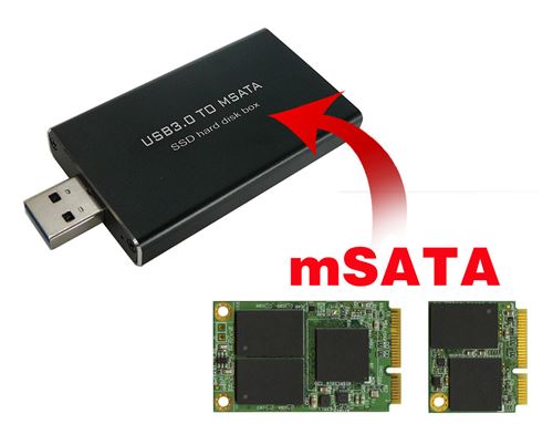 Boitier Aluminium Pour SSD mSATA FORMAT COMPACT