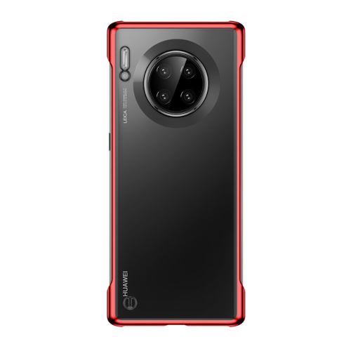 Coque en TPU côté de placage clair sans cadre rigide rouge pour votre Huawei Mate 30