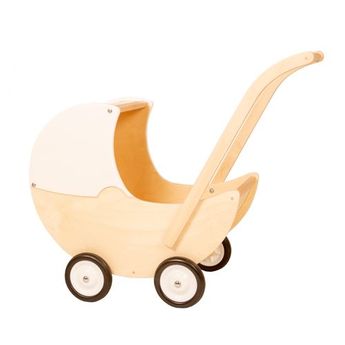 Van Dijk Toys landau pour poupées avec capuchon fixe 57 cm blanc
