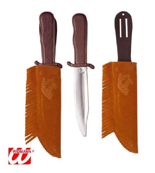 Couteau d'indien avec étui en daim