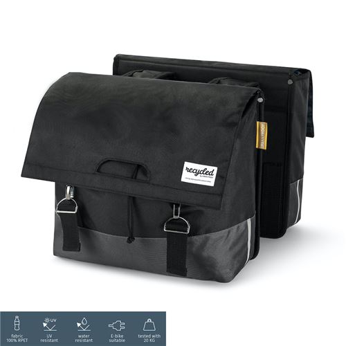 Urban Proof double sacoche 40 litres en polyéthylène noir/gris
