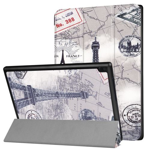 Etui en PU stand , plié en plus tour eiffel et carte pour votre Lenovo Tab 4 10 Plus