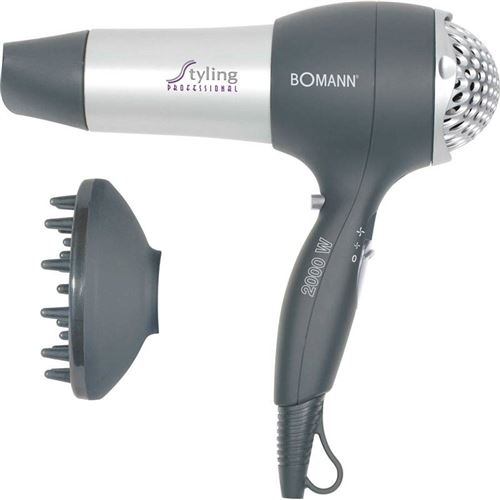 BOMANN HTD 889 Sèche-cheveux Bomann HTD 889 CB 2000W Noir/Argent