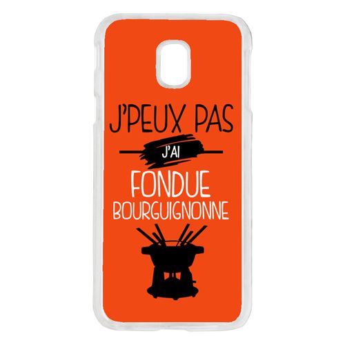 Coque j peux pas j ai fondue bourguignonne 5 compatible galaxy j3 2017 transparent