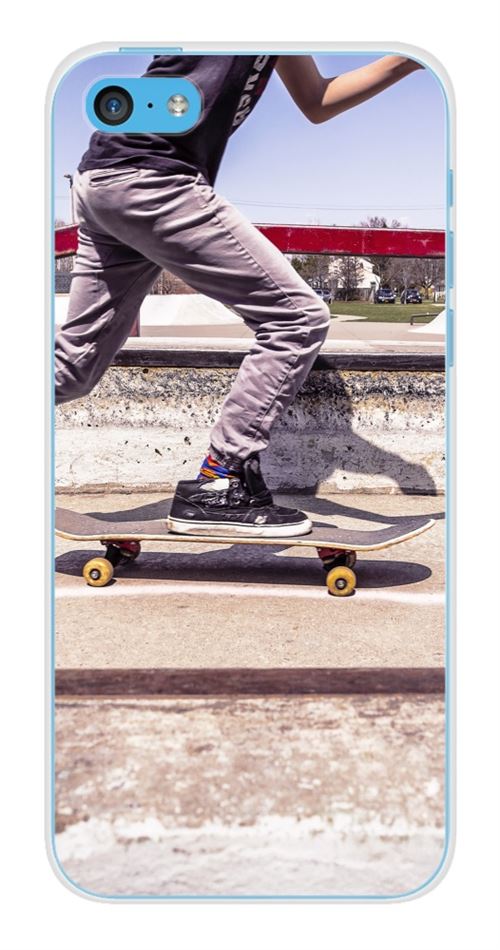 Coque en silicone imprimée compatible Apple iPhone 5C Skate