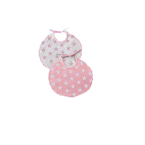 Gamberritos bavoir 45 x 32 x 10 cm rose 2 pièces