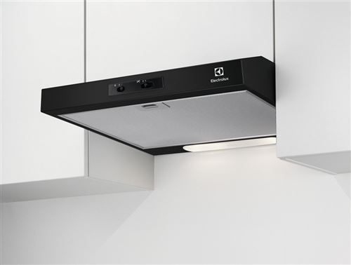 Electrolux EFU216K - Hotte - standard - Niche - largeur : 60 cm - extraction et recirculation (avec kit de recirculation supplémentaire) - noir