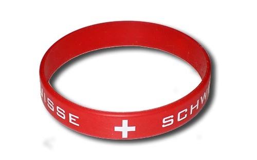 Supportershop Suisse Bracelet Silicone Football, Rouge, FR : Taille Unique