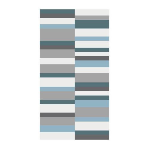 carla tapis de couloir contemporain - 80x150 cm - bleu, gris et blanc