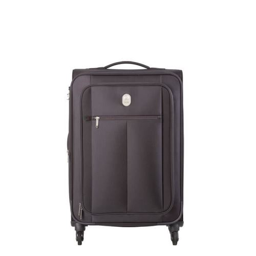 VISA DELSEY Valise Trolley Extensible Souple 4 Roues 68cm PIN UP5 Noir