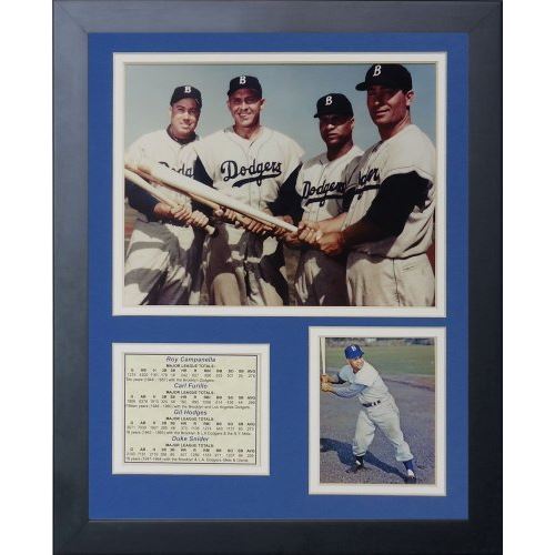Legends Never Die Brooklyn Dodgers Années 50 Big Four Framed Photo Collage, 11 par 14 pouces