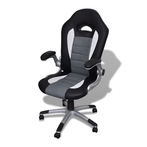 vidaXL Fauteuil de bureau Gris design moderne