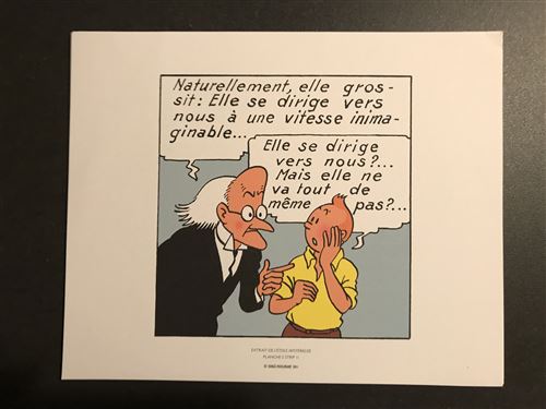 TINTIN - elle se dirige vers nous - 19,5x24 cm - AFFICHE / POSTER