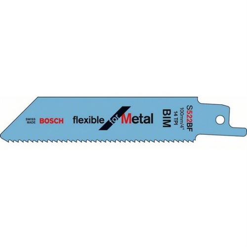 Lame De Scie-Sabre S 522 Bf, Flexible For Metal, Lot De 2 Bosch Accessories 2608656269