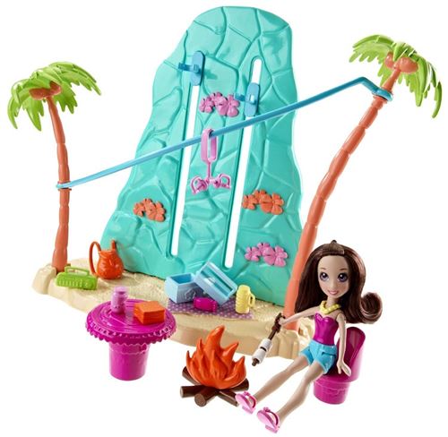 Polly pocket - v7956 - mini-poupée - ile tropicale polly