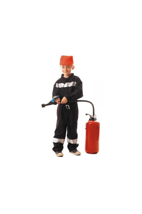 Costume Pompier Enfant - Noir - 10 ans