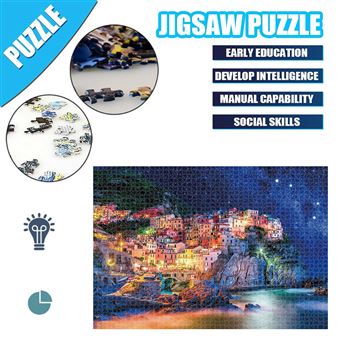 15€22 sur Puzzle 2000 pièces vue nocturne pour enfants et adultes