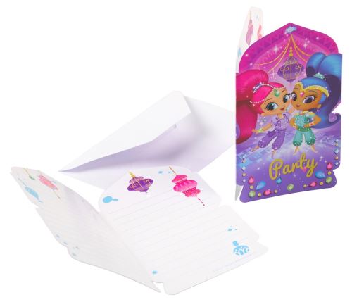 Nickelodeon invitations Shimmer and Shine 14 cm 8 pièces