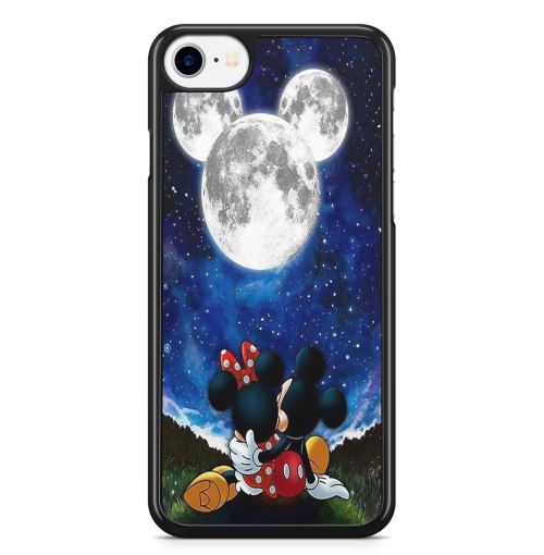 Coque Fifrelin Noire pour iPhone 6 et iPhone 6S Mickey Minnie Disney Love Amour Mignon Cute