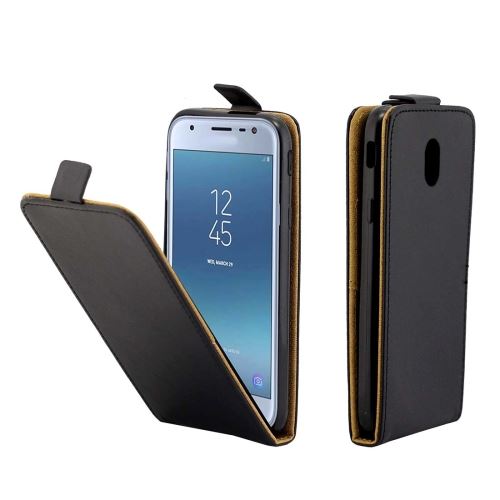 Galaxy J3 (2017) Housse Etui Cuir PU Business Style Noir ALS51687