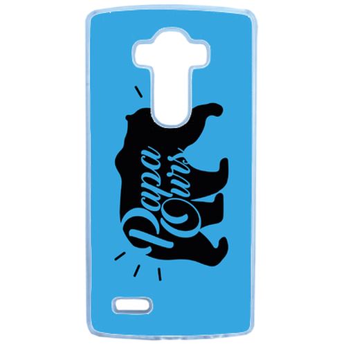 Coque Papa Ours Fond Bleu Compatible Lg G4 Transparent