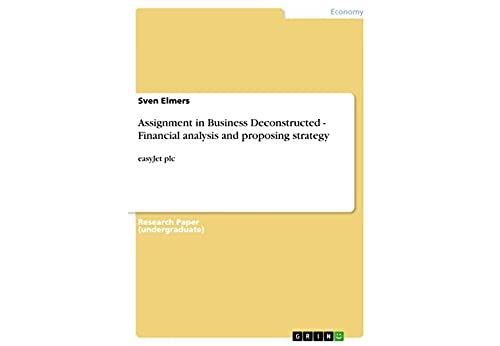 Assignment in Business Deconstructed - Financial analysis and proposing strategy: easyJet plc (English Edition) Format Kindle