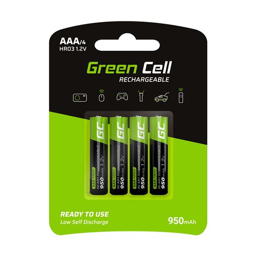 4x Ni-MH piles AAA 950 mAh HR03