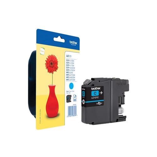 Brother LC121C - Cyan - original - cartouche d'encre - pour Brother DCP-J100, J105, J132, J152, J552, J752, MFC-J245, J470, J650, J870