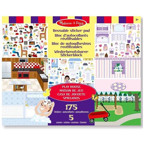Stickers Repositionnables 175 + 5 Scènes Sur La Maison Enfants 3 Ans +