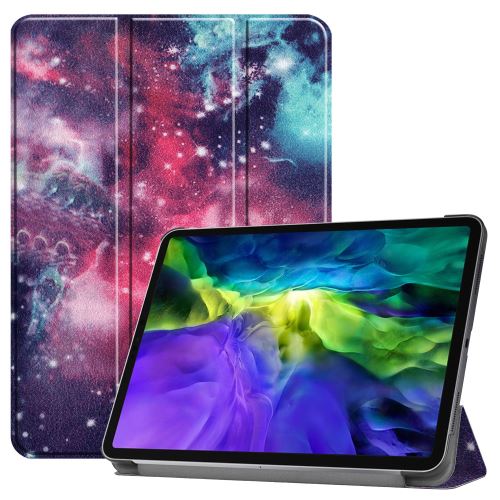 Etui en PU + TPU surface d'impression avec support tri-pliure espace cosmique pour votre Apple iPad Pro 11 pouces (2020)