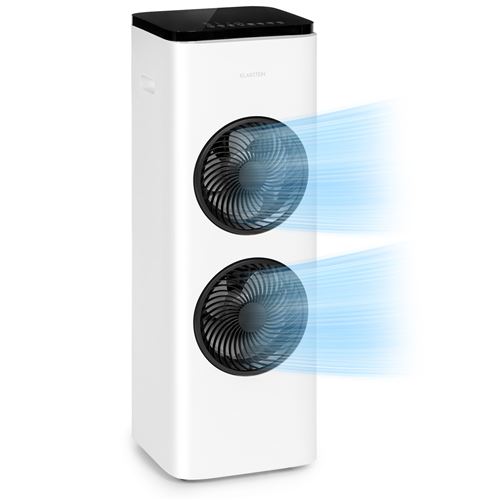 Rafraichisseur D'Air - Klarstein Windsurfer - Ventilateur - 105W - Humidificateur - 534 M³/H - Refroidisseur D'Air - Minuterie - Télécommande - Blanc