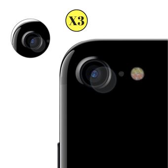 lot de 3 verres trempe protection camera pour apple iphone 7 iphone 8 film protecteur lentille appareil photo arriere