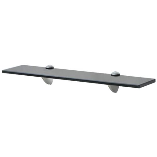 VidaXL Étagère murale Étagère en verre Fond en verre étagère en verre étagère de salle de bain Noir 50 x 10 cm 8 mm