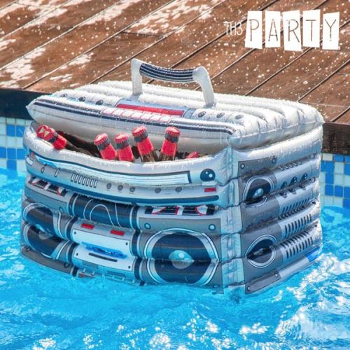 Glacière Gonflable en forme de radio vintage - Glaciere pour piscine, mer radio retro