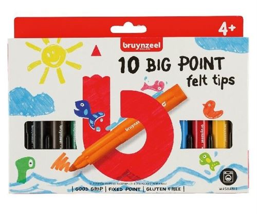 Bruynzeel feutres Big Point 10 pièces