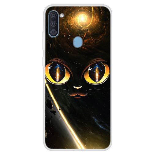 Coque en TPU impression de motifs yeux d'or pour votre Samsung Galaxy A11
