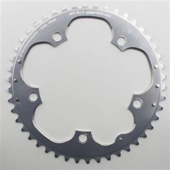 Plateau Route Stronglight 39 Dents - Alu 7075 Diam 74mm - 9/10 Vitesses - Argent