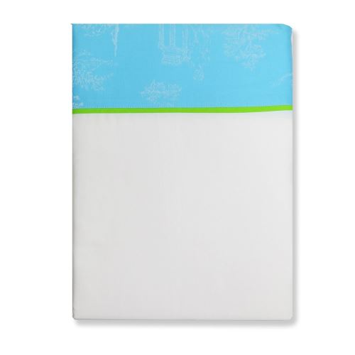 Drap Plat Bon Voyage Turquoise 240x300 Garnier-Thiebaut