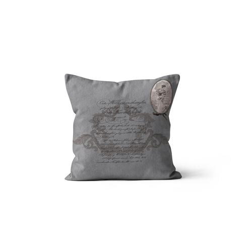 Coussin Médaillon - 40 x 40 cm - Gris